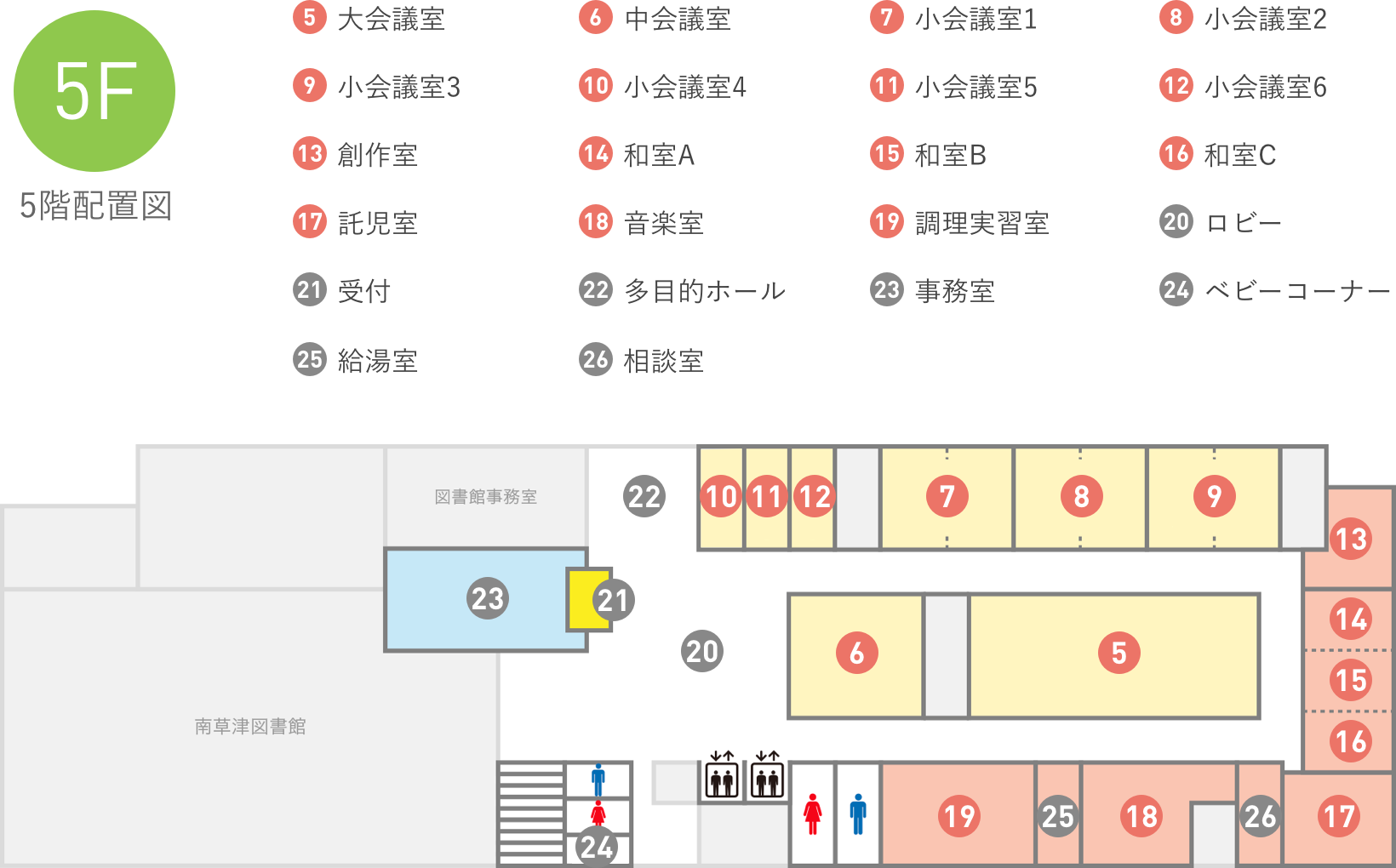 フロアマップ 5階配置図