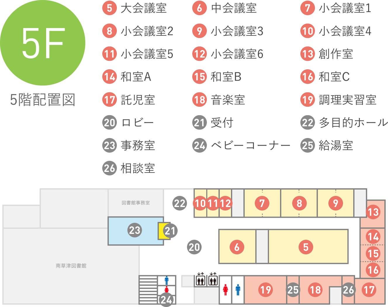 フロアマップ 5階配置図